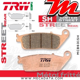 Plaquettes de frein Arrière ~ Honda SW-T 400 A Silverwing ABS NF03 2009-2012 ~ TRW Lucas MCB 631 SH