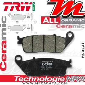 Plaquettes de frein Arrière ~ Honda SW-T 400 A Silverwing ABS NF03 2009-2012 ~ TRW Lucas MCB 631