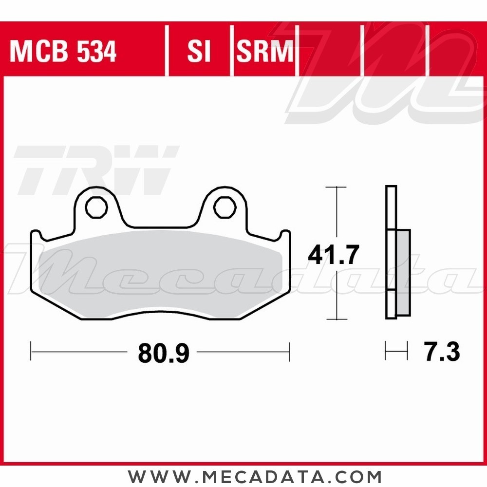 Plaquettes de frein Avant ~ Honda XR 350 R ND03 1984-1990 ~ TRW Lucas MCB 534 