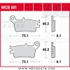 Plaquettes de frein Arrière ~ Honda CRM 250 R 1989-1990 ~ TRW Lucas MCB 601