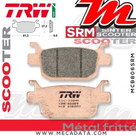 Plaquettes de frein Arrière ~ Honda FES 150 Silver Wing, ABS KF06 2007-2009 ~ TRW Lucas MCB 806 SRM