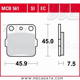 Plaquettes de frein Avant ~ Honda CRF 150 R CRF150 2007-2012 ~ TRW Lucas MCB 561 SI
