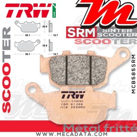 Plaquettes de frein Arrière ~ Honda FES 125 Pantheon JC12 2003-2006 ~ TRW Lucas MCB 585 SRM