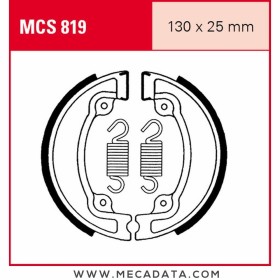Mâchoires de frein Arrière ~ Honda CR 125 R JE01 1979-1981 ~ TRW Lucas MCS 819