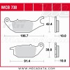 Plaquettes de frein Arrière ~ Honda CBR 125 R JC34 2004-2006 ~ TRW Lucas MCB 738