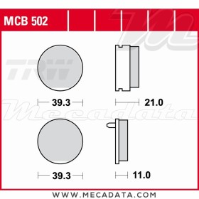 Plaquettes de frein Avant ~ Honda CB 125 T2,T CB125T 1980-1981 ~ TRW Lucas MCB 502