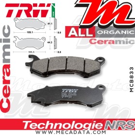 Plaquettes de frein Avant ~ Honda SCV 110 NHX Lead JF19 2010-2011 ~ TRW Lucas MCB 833