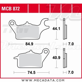 Plaquettes de frein Avant ~ Honda AFS 110 Wave JF51 2012+ ~ TRW Lucas MCB 872