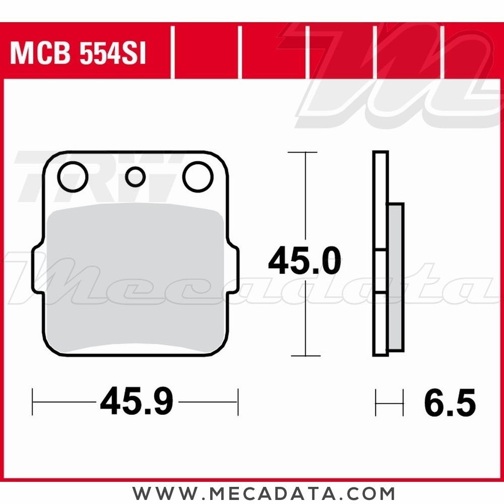 Plaquettes de frein Avant ~ Honda CR 85 R 2003-2007 ~ TRW Lucas MCB 554 SI 
