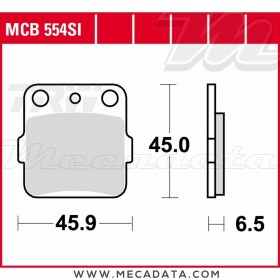 Plaquettes de frein Avant ~ Honda CR 80 R 1986-1991 ~ TRW Lucas MCB 554 SI