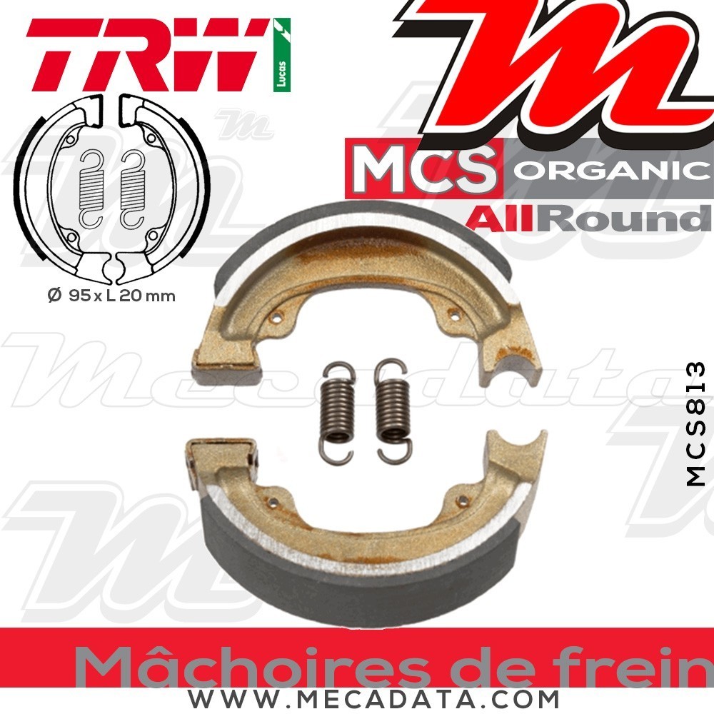 Mâchoires de frein Arrière ~ Honda NH 50 Lead (Trommelbr.) AF01 1994+ ~ TRW Lucas MCS 813