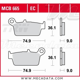 Plaquettes de frein Avant ~ Honda NH 50 Lead AF01 1994+ ~ TRW Lucas MCB 665