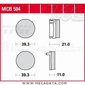 Plaquettes de frein Avant ~ Honda CB 50 J CB50J 1981-1983 ~ TRW Lucas MCB 504