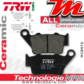 Plaquettes de frein Arrière ~ Triumph 675 Daytona ABS H67 2013+ ~ TRW Lucas MCB 672