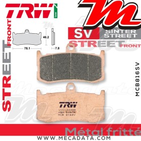 Plaquettes de frein Avant ~ Triumph 675 Daytona ABS H67 2013+ ~ TRW Lucas MCB 816 SV
