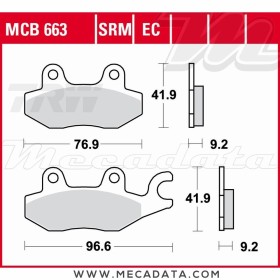 Plaquettes de frein Avant ~ Suzuki UH 125 Burgman, ABS C8 2014+ ~ TRW Lucas MCB 663