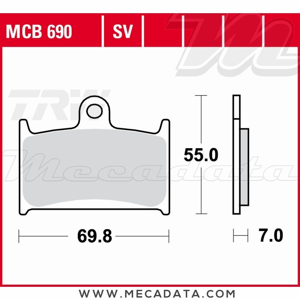 Plaquettes de frein Avant ~ Suzuki RF 900 R GT73B 1994-1997 ~ TRW Lucas MCB 690 