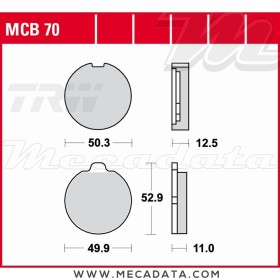 Plaquettes de frein Avant ~ Suzuki GS 850 G GS 850 1979 ~ TRW Lucas MCB 70