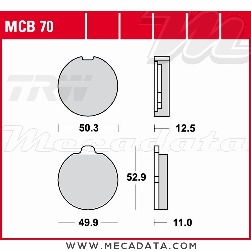 Plaquettes de frein Avant ~ Suzuki GS 850 G GS 850 1979 ~ TRW Lucas MCB 70 