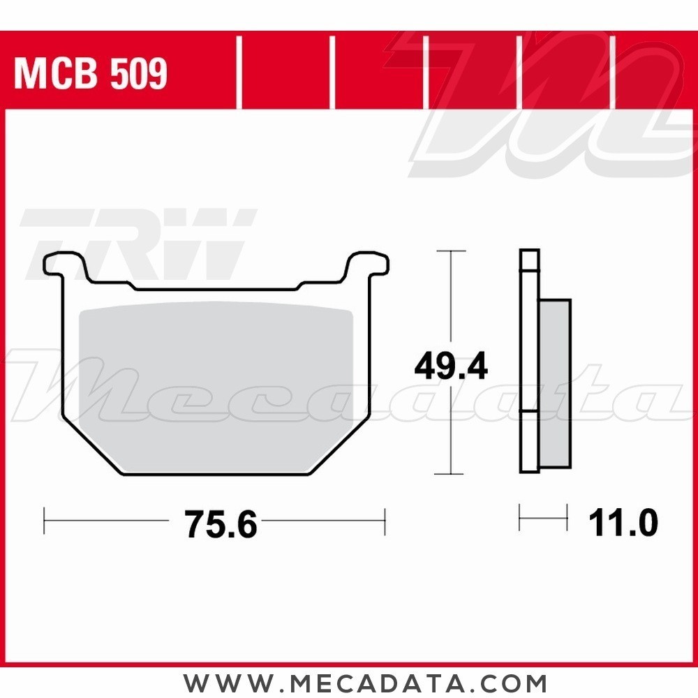 Plaquettes de frein Avant ~ Suzuki GS 850 E, L ,G, GL GS 850 1980-1982 ~ TRW Lucas MCB 509 