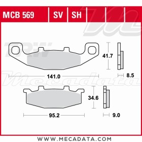 Plaquettes de frein Avant ~ Suzuki VX 800 L VS51B 1990-1995 ~ TRW Lucas MCB 569
