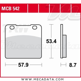 Plaquettes de frein Avant ~ Suzuki VS 800 GL Intruder VS52B 1992-2003 ~ TRW Lucas MCB 542