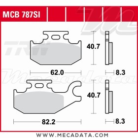 Plaquettes de frein Avant Gauche ~ Suzuki LT-A 750 King Quad 2008+ ~ TRW Lucas MCB 787 SI