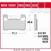 Plaquettes de frein Avant ~ Suzuki GSXR 750 WVB3 2004-2005 ~ TRW Lucas MCB 752 SCR