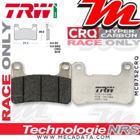 Plaquettes de frein Avant ~ Suzuki GSXR 750 WVB3 2004-2005 ~ TRW Lucas MCB 752 CRQ