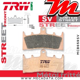 Plaquettes de frein Avant ~ Suzuki GSXR 750 GR7DB 1996-1999 ~ TRW Lucas MCB 659 SV
