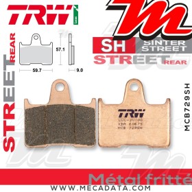 Plaquettes de frein Arrière ~ Suzuki GSF 650 S Bandit WVB5 2005-2006 ~ TRW Lucas MCB 729 SH