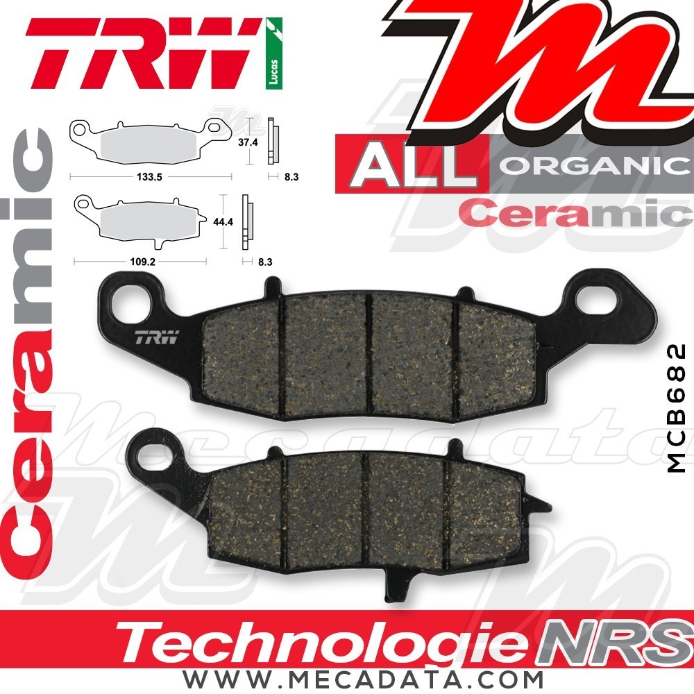Plaquettes de frein Avant Gauche ~ Suzuki GSF 650 S Bandit WVB5 2005-2006 ~ TRW Lucas MCB 682