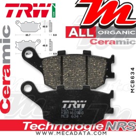 Plaquettes de frein Arrière ~ Suzuki GSF 650 A Bandit ABS WVB5 2005-2006 ~ TRW Lucas MCB 634