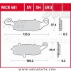 Plaquettes de frein Avant Droite ~ Suzuki GSF 650 A Bandit ABS WVB5 2005-2006 ~ TRW Lucas MCB 681 TRQ