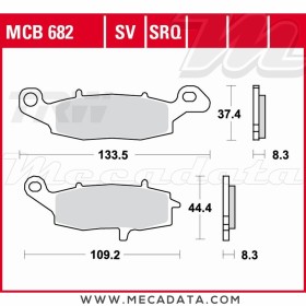 Plaquettes de frein Avant Gauche ~ Suzuki GSF 650 A Bandit ABS WVB5 2005-2006 ~ TRW Lucas MCB 682