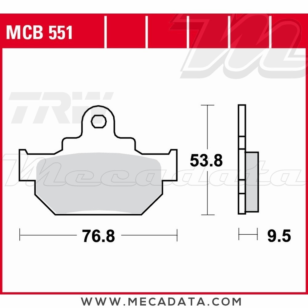 Plaquettes de frein Avant ~ Suzuki DR 600 R, RU SN41A 1986-1988 ~ TRW Lucas MCB 551 