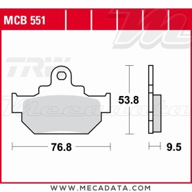 Plaquettes de frein Avant ~ Suzuki DR 600 R, RU SN41A 1989 ~ TRW Lucas MCB 551