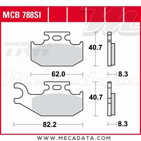 Plaquettes de frein Avant Gauche ~ Suzuki LT-F 400 King Quad 2008-2010 ~ TRW Lucas MCB 788 SI