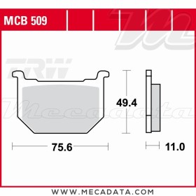 Plaquettes de frein Avant ~ Suzuki GN 400 T,TD,L GN400 1980-1982 ~ TRW Lucas MCB 509
