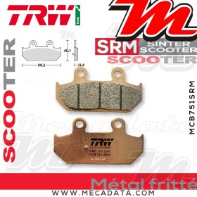 Plaquettes de frein Arrière ~ Suzuki AN 400 A Burgman ABS WVCG 2009+ ~ TRW Lucas MCB 751 SRM