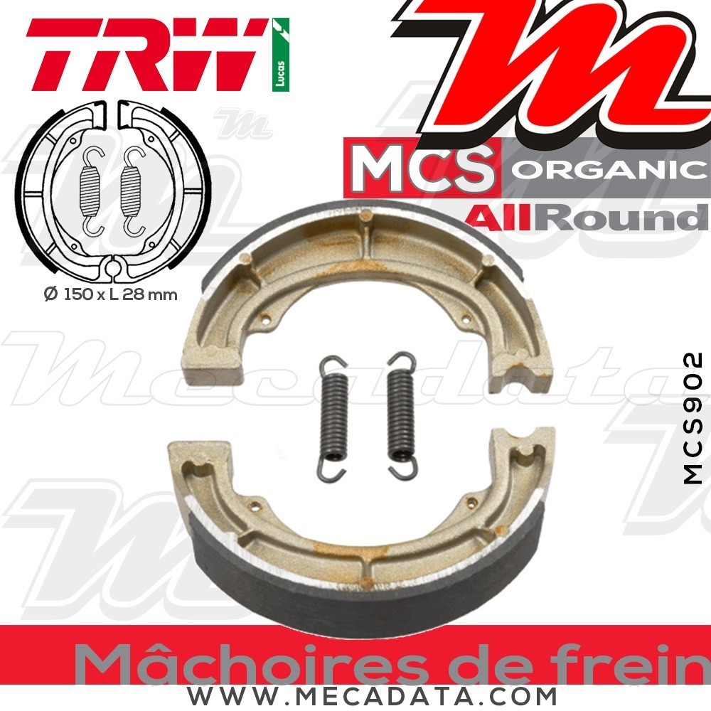 Mâchoires de frein Arrière ~ Suzuki TS 250 TS 250 1971-1976 ~ TRW Lucas MCS 902