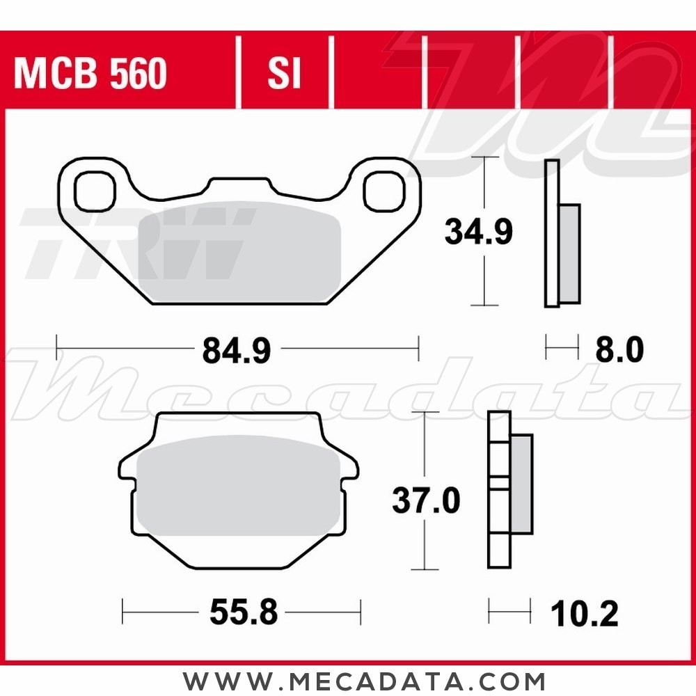 Plaquettes de frein Avant ~ Suzuki LT 250 RH/RJ/RK/RL 1987-1990 ~ TRW Lucas MCB 560 SI 