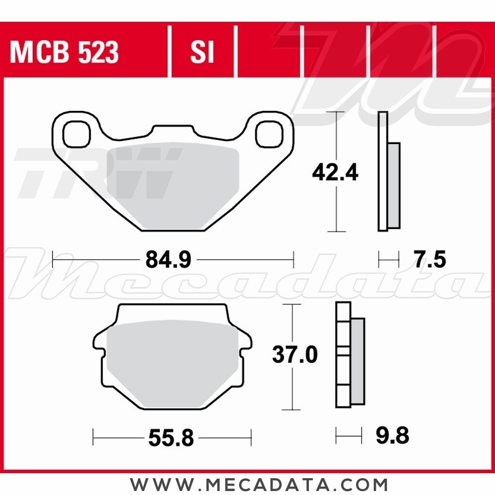 Plaquettes de frein Avant ~ Suzuki LT 250 RF Quadracer 1985 ~ TRW Lucas MCB 523 SI 