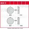 Plaquettes de frein Avant ~ Suzuki GT 200 N, E GT200 1979-1981 ~ TRW Lucas MCB 72