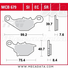 Plaquettes de frein Avant ~ Suzuki AN 125 CF42A 1995-2000 ~ TRW Lucas MCB 679