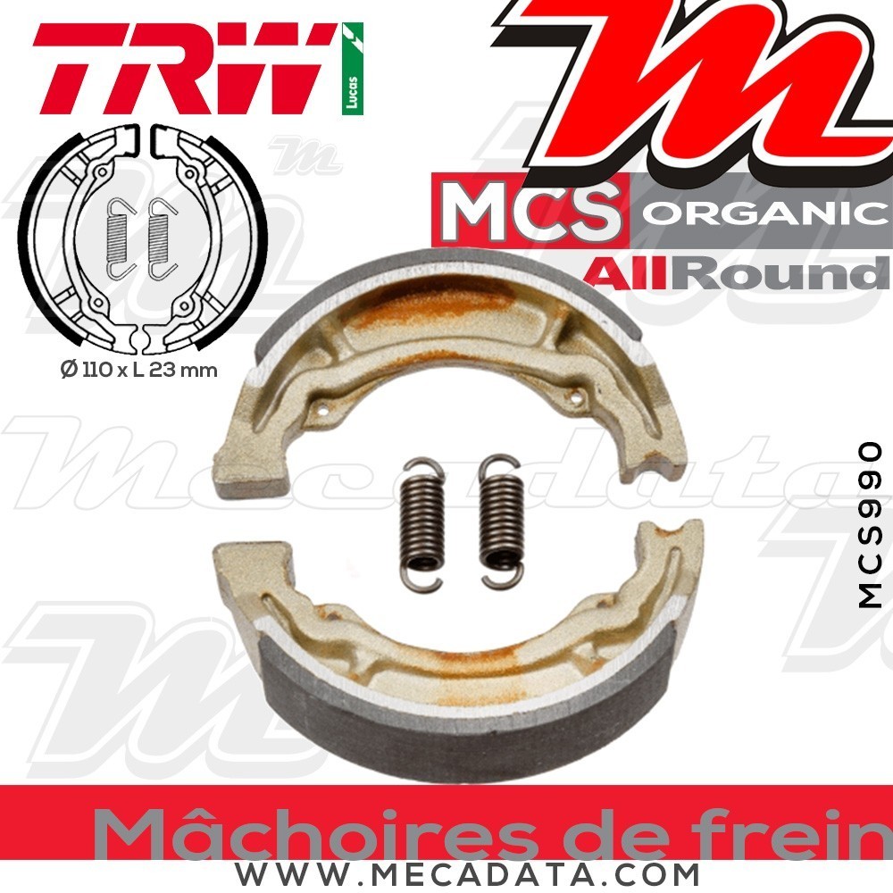 Mâchoires de frein Arrière ~ Suzuki UG 110 Hokuto AT 1998-2002 ~ TRW Lucas MCS 990