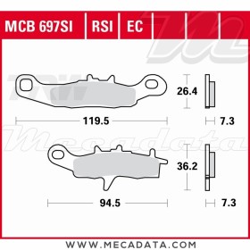 Plaquettes de frein Avant ~ Suzuki RM 100 2003+ ~ TRW Lucas MCB 697 SI