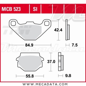 Plaquettes de frein Avant ~ Suzuki GT 80 E,L GT80 1981-1983 ~ TRW Lucas MCB 523