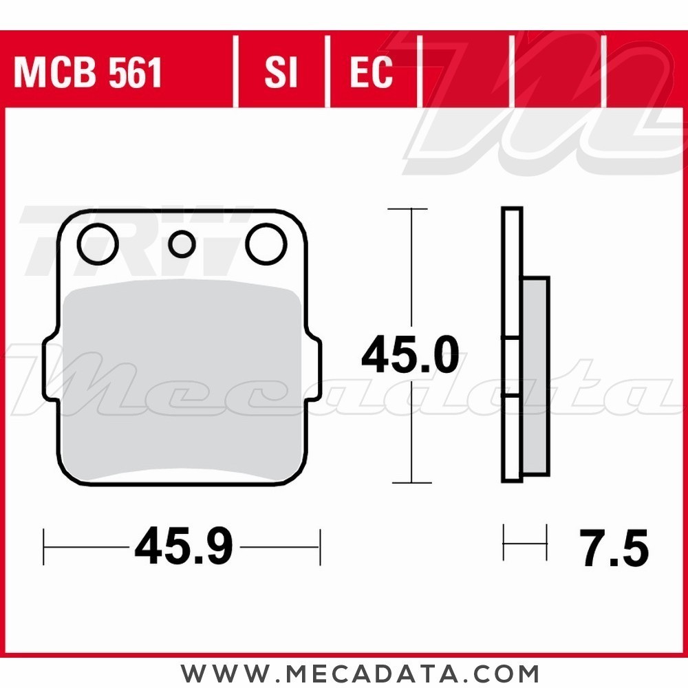 Plaquettes de frein Arrière ~ Suzuki RM 65 2003+ ~ TRW Lucas MCB 561 SI 