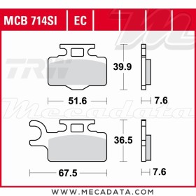 Plaquettes de frein Avant ~ Suzuki RM 65 2003+ ~ TRW Lucas MCB 714 SI